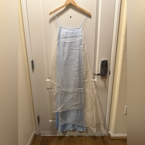 SWF Sheer Slip Maxi Dress in Sky Blue size S NWT - Picture 5 of 8